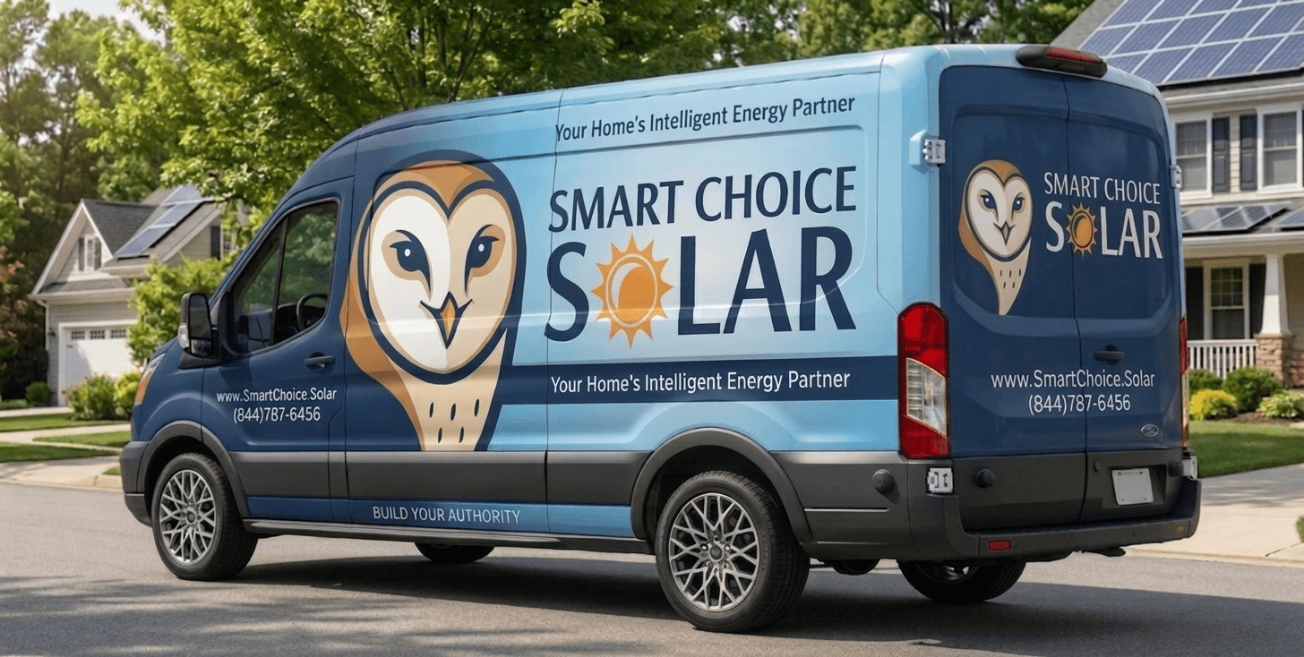 Smart Choice Solar branded service van